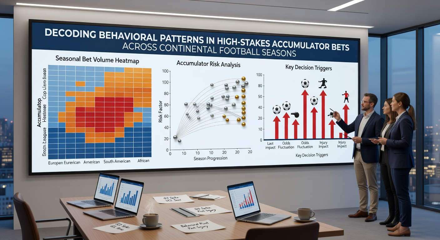 Visualisatie van trends in hoge-inzet accumulators tijdens voetbalseizoenen