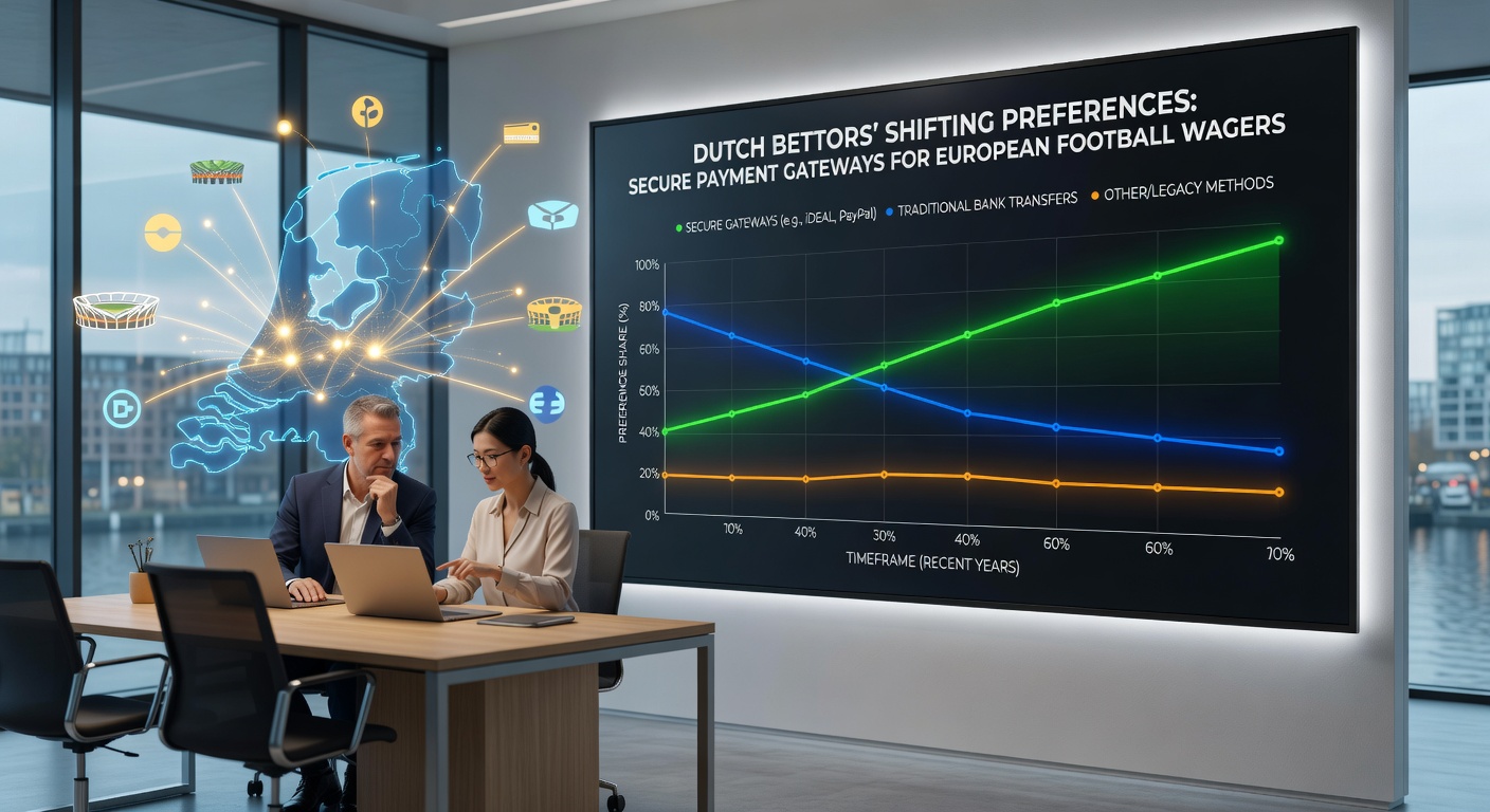 Chart showing trends in secure payment preferences among Dutch football bettors